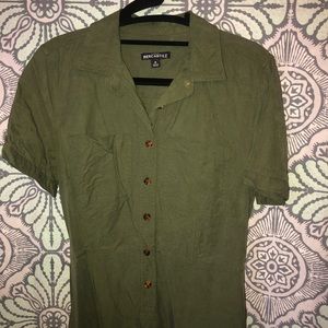 Green safari dress